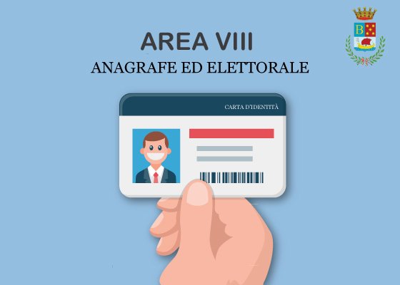 Anagrade ed elettorale con icona di una mano che tiene una carta d'identità digitale